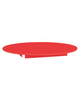 Blat colorat 18 mm - cerc 125 cm - roșu