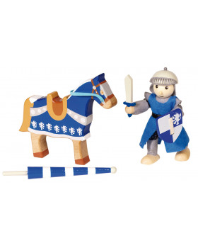 Cavaler din lemn - albastru