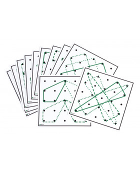 Cartonașe pentru tabla geometrică-Set 2