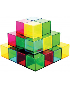 Cuburi transparente colorate