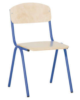 Scaun cu structură metalică 1 - înălțimea șezutului 26 cm - albastru