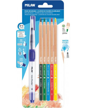 Creioane colorate - acuarele cu pensulă