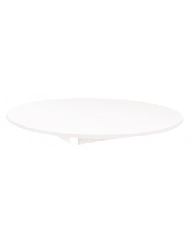 Blat masă 18 mm, ALB - cerc 125 cm, cant alb