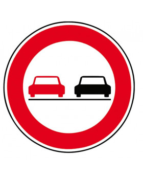 Vestă cu semn rutier - Depășirea interzisă