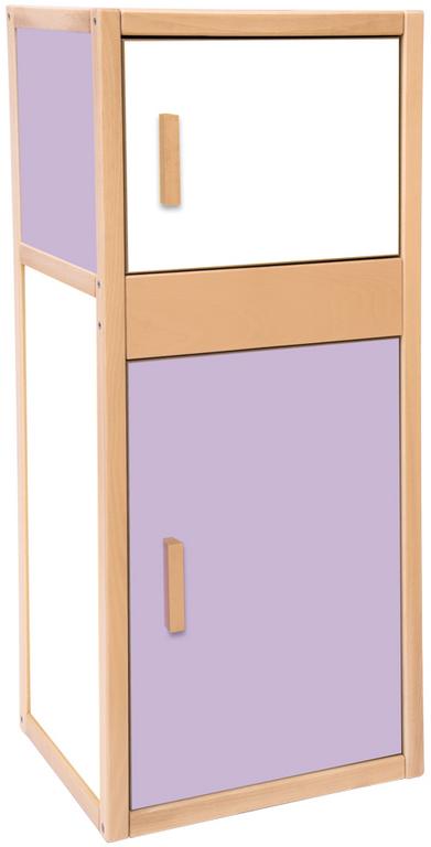 Frigider cu congelator - mov pastel