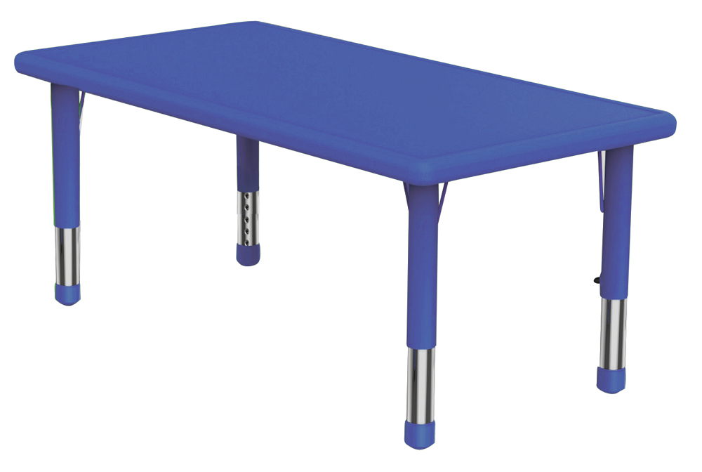 Blat masă din plastic - Dreptunghi - albastru